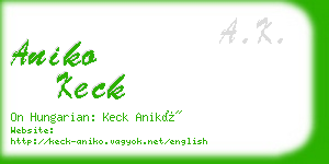 aniko keck business card